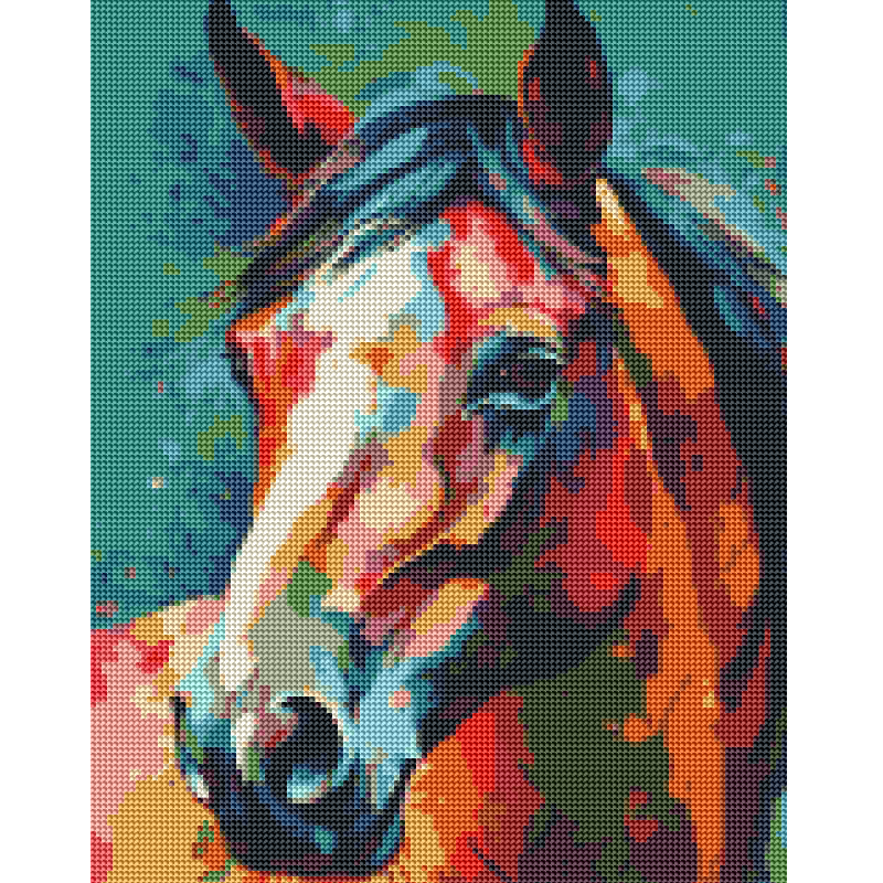 Kit Diamond Painting s/b 35x45 Caballo observador | WD1614 Main Image